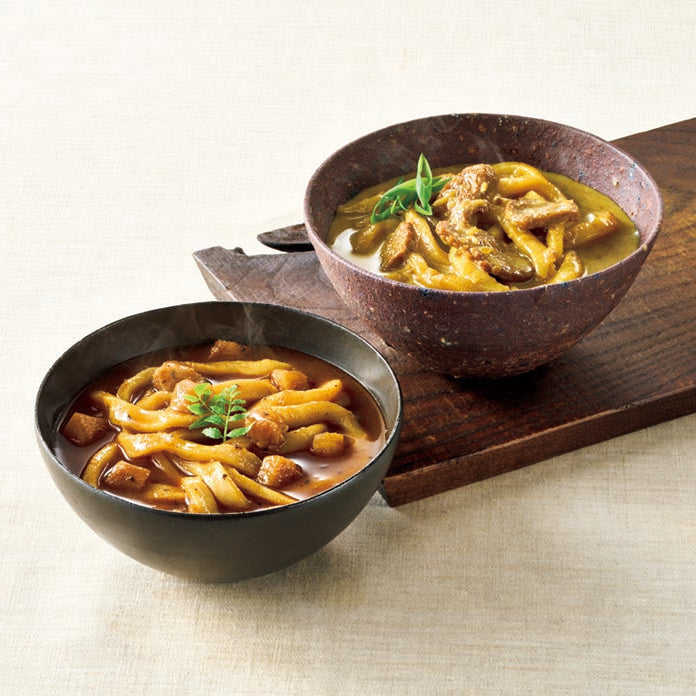 ZZ048223〈テーブルストック〉レンジで簡単! 少量カレーうどん3種詰合せ