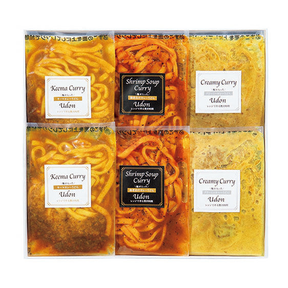 〈テーブルストック〉レンジで簡単!少量カレーうどん3種詰合せ