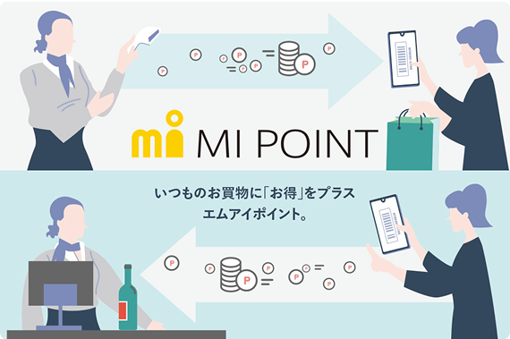 いつものお買物に「お得」をプラス。エムアイポイント。