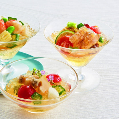 788151〈鄙茅〉あわびと夏野菜・えびと夏野菜・夏野菜とうなぎの宝彩ジュレ