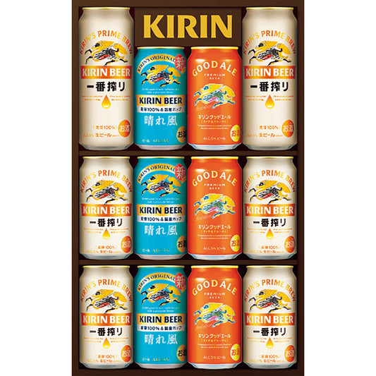 001823〈キリン〉一番搾り・晴れ風・グッドエール３種セット