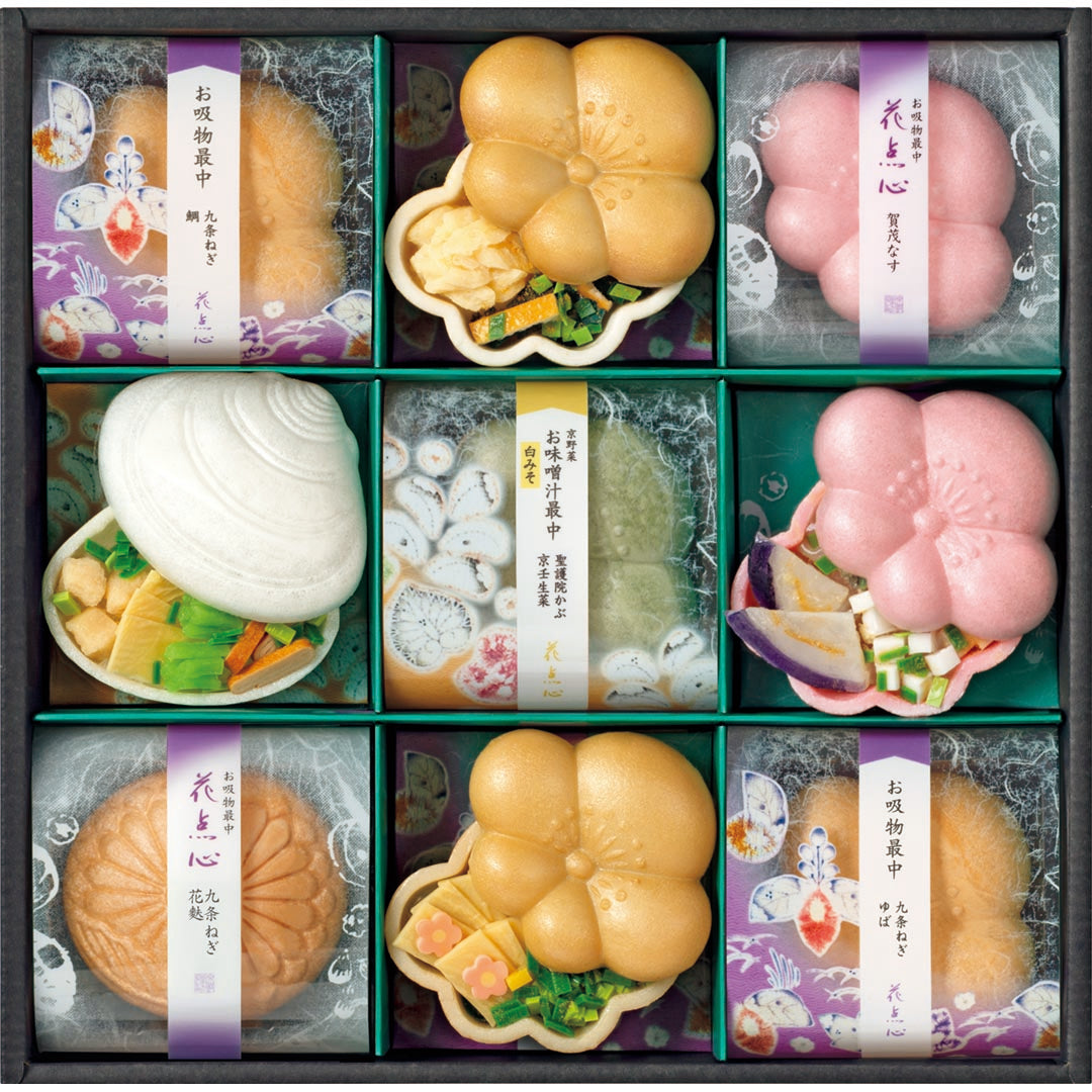 014203〈京洛　辻が花〉京野菜のお吸物最中詰合せ