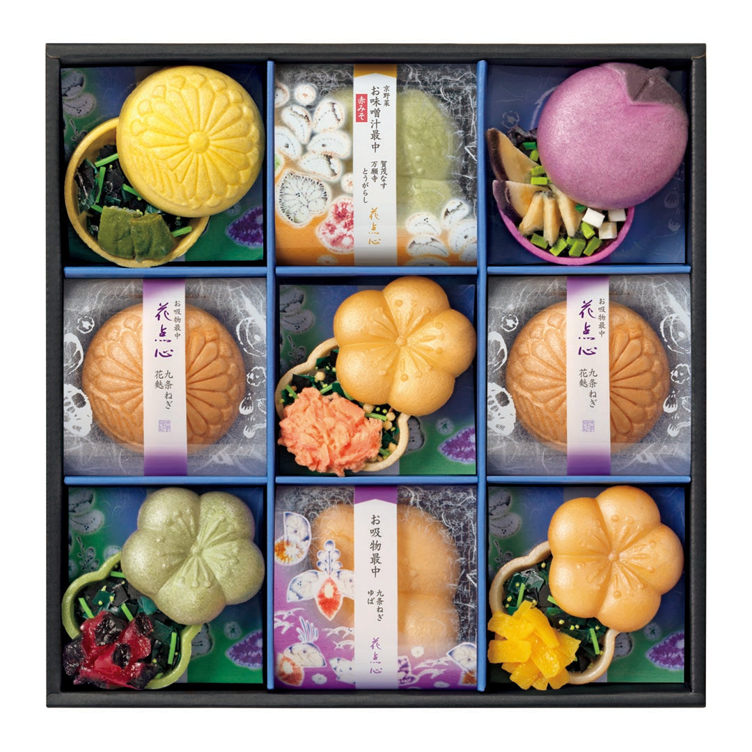 014233〈京洛　辻が花〉京のお茶漬とお吸物　夏の彩り最中詰合せ