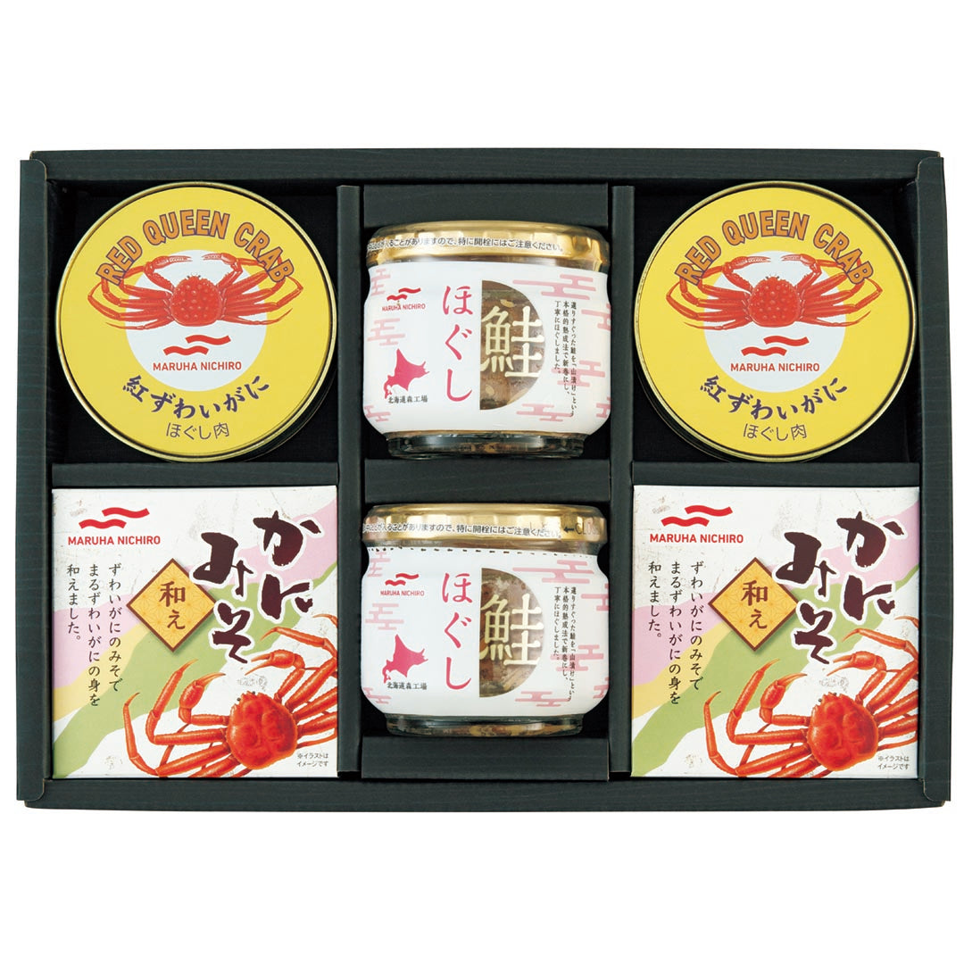 ZZ016403〈マルハニチロ〉かに缶詰・鮭瓶詰詰合せ