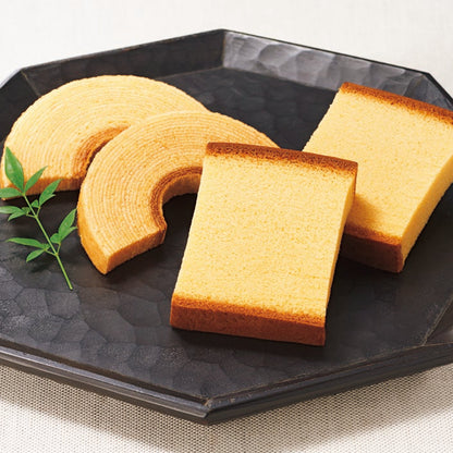 038563〈烏鶏庵（うけいあん）〉烏骨鶏（うこっけい）かすていら・バームクーヘン詰合せ