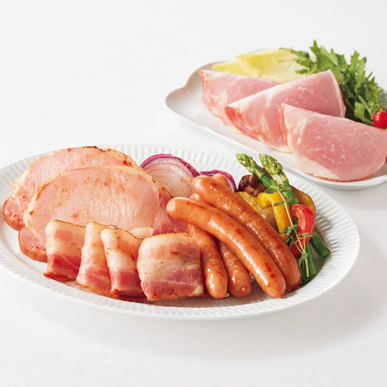 AA050453〈薩摩麹いも豚〉鹿児島県産豚肉ハム詰合せ