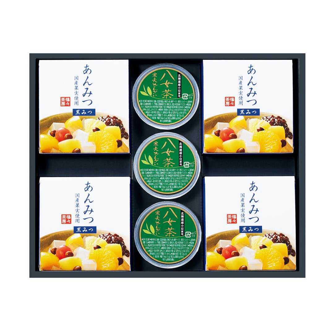 050483あんみつ・八女茶寒天ぜんざい詰合せ