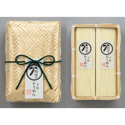 022313〈甚助〉小豆島そうめん「枝豆」（秋田県産枝豆使用）